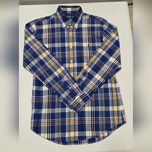 Polo by Ralph Lauren Blue and Yellow Casual Button Down Shirt
